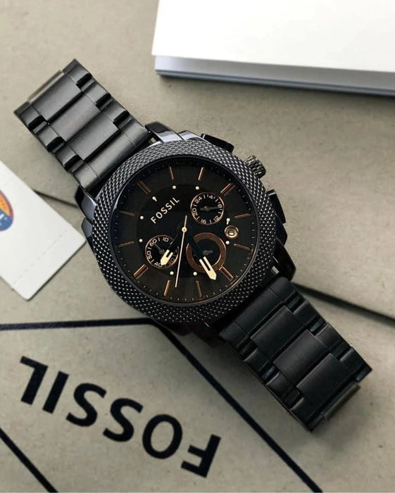 Fossil watch 2025 black chain