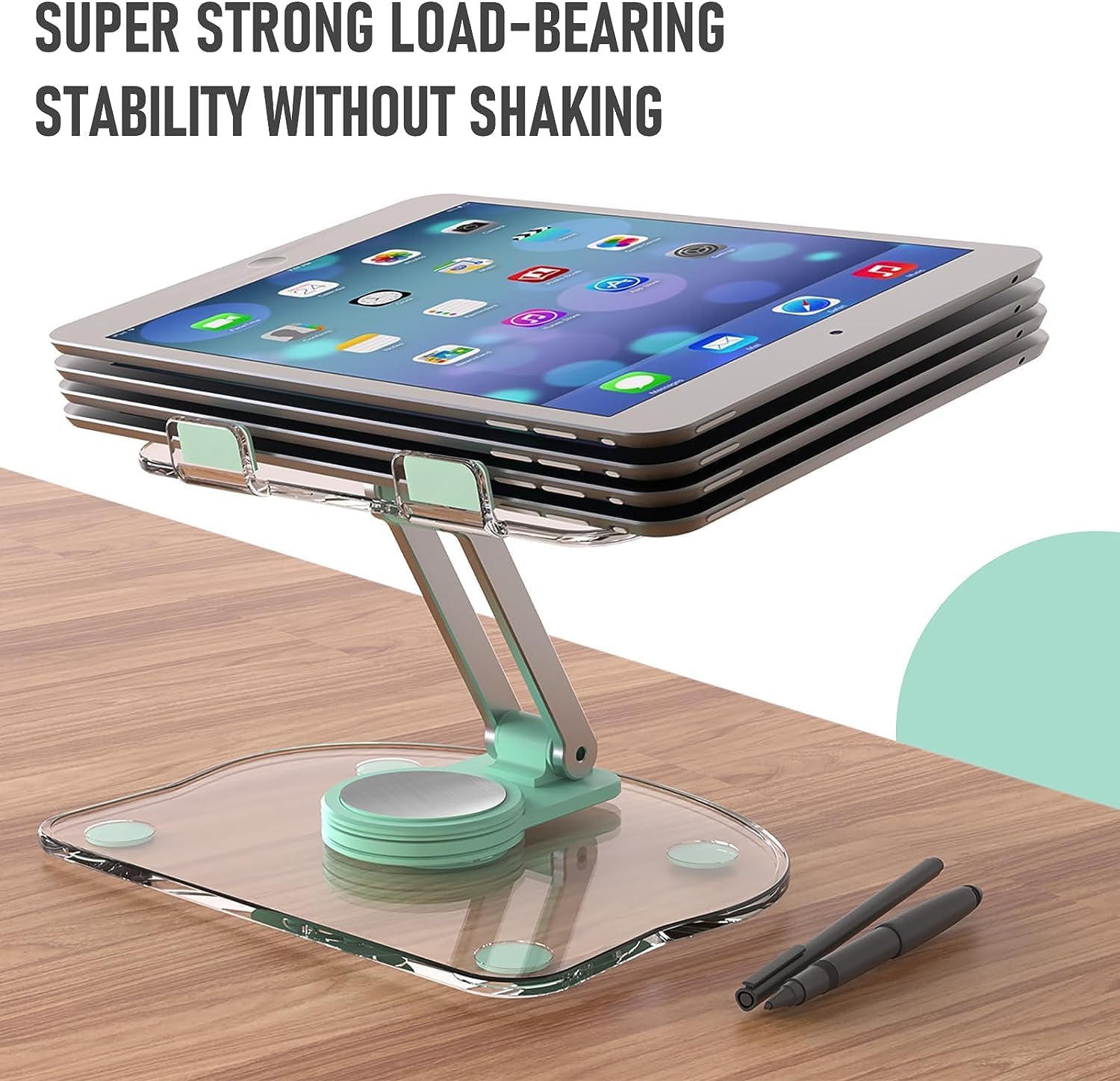 MetConnect Rotatable Multifunctional Folding Cell Phone Holder, Acrylic Aluminum Alloy, Non-Slip Mobile Stand Phone Mount for Desktop (Multicolor)