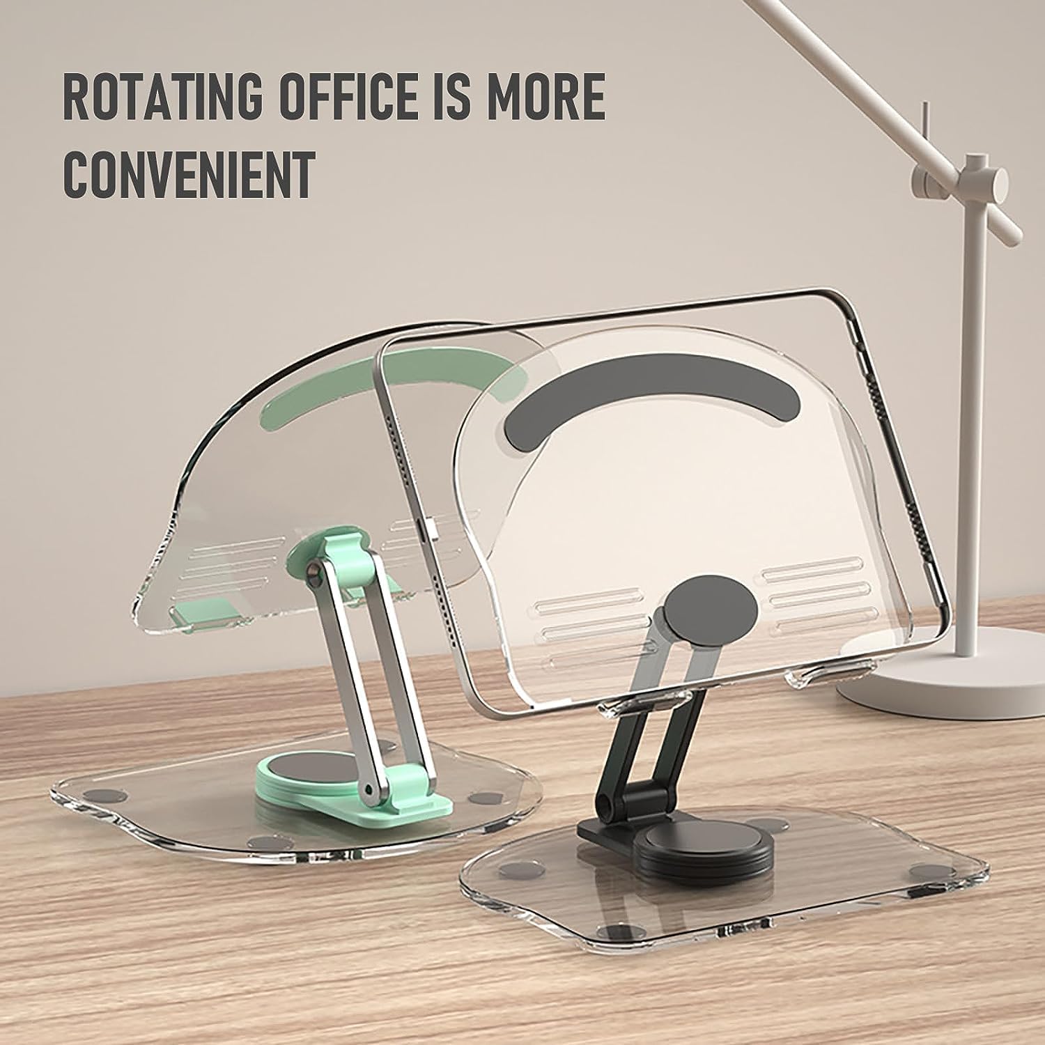 MetConnect Rotatable Multifunctional Folding Cell Phone Holder, Acrylic Aluminum Alloy, Non-Slip Mobile Stand Phone Mount for Desktop (Multicolor)